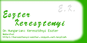 eszter keresztenyi business card